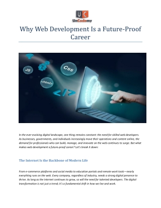 Why Web Development Is a Future-Proof Career