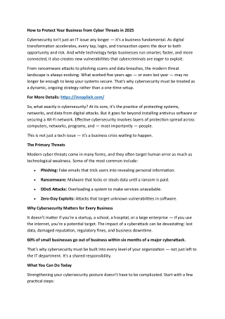 How to Protect Your Business from Cyber Threats in 2025