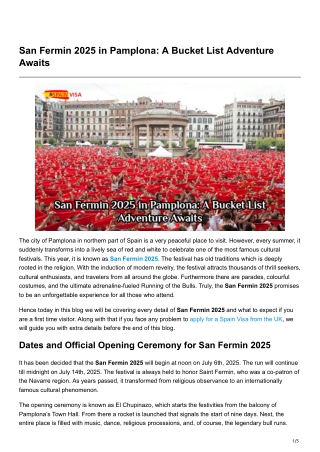 San Fermin 2025 in Pamplona A Bucket List Adventure Awaits