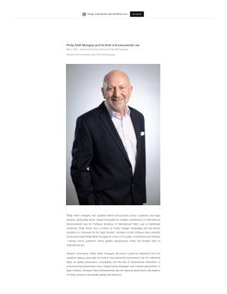 Philip Allott Misogyny and His Role in Environmental Law