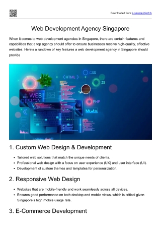 Web Development Agency Singapore
