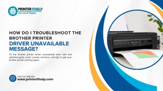 How Do I Troubleshoot the Brother Printer Driver Unavailable Message