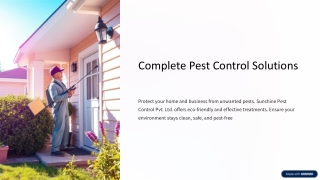Trusted Pest Control Services by Sunshine Pest Control Pvt. Ltd.