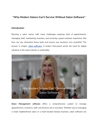 Why Modern Salons Can’t Survive Without Salon Software