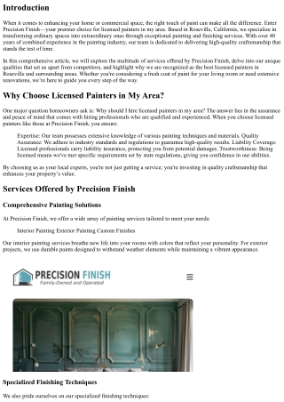 Transform Your Living Space with Precision Finish - Roseville_s Best Painters