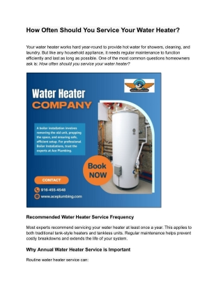 How Often Should You Service Your Water Heater