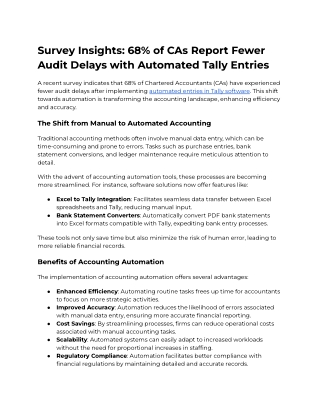 survey insights 68 of cas report fewer audit