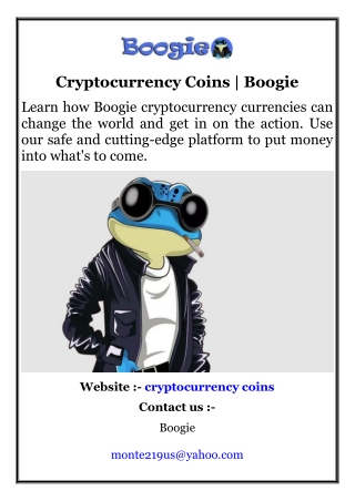 Cryptocurrency Coins  Boogie