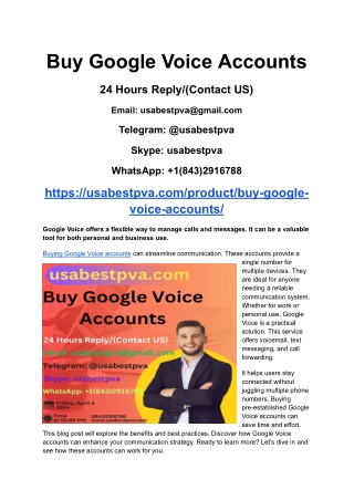 Buy Google Voice Accounts
