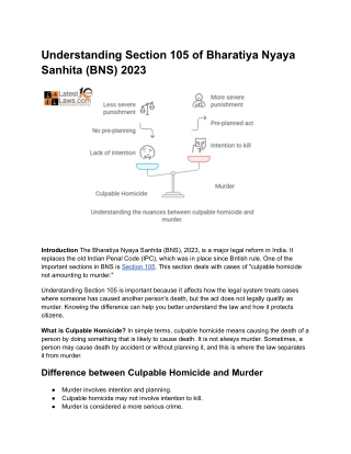Understanding Section 105 of Bharatiya Nyaya Sanhita (BNS) 2023