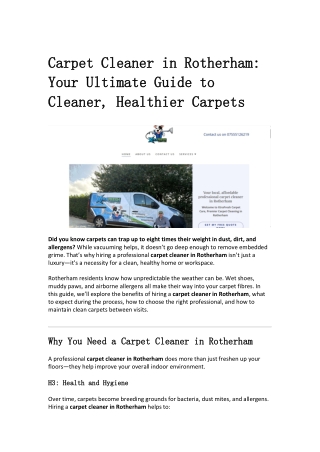 carpet carpet cleaner cleaner in your your