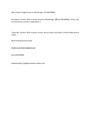 title content legal services in dilsukhnagar