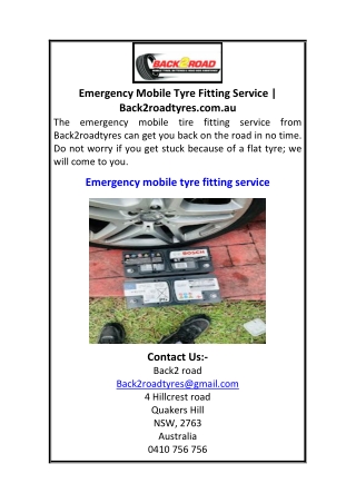 emergency mobile tyre fitting service