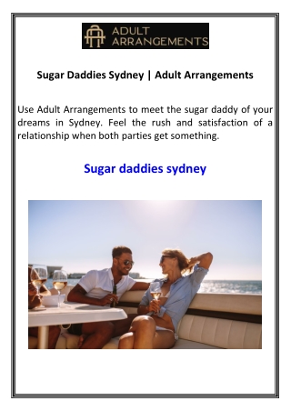 Sugar Daddies Sydney  Adult Arrangements