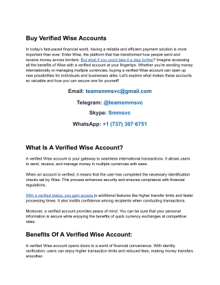 Best Place to Buy Verified Wise Accounts Looki... (2)