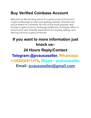 Is it safe to buy a verified Coinbase account from third-party websites like Pv