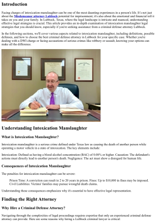 Intoxication Manslaughter Legal Strategies You Should Know