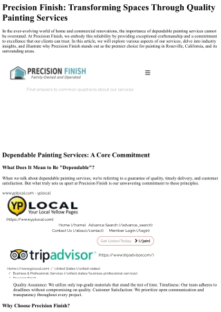 Precision Finish Transforming Spaces Through Quality Painting Services