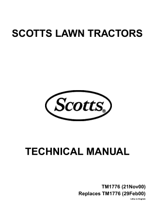 John Deere S2046 Limited Edition Scotts Lawn Tractor Service Repair Manual Instant Download (tm1776)