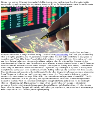 dipping your toes into malaysia s forex market
