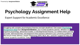 Psychology Assignment Help