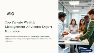 Private wealth advisor