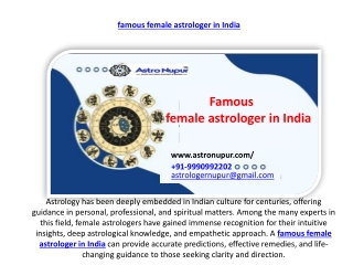 Famous Female Astrologer in India