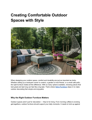 Perfect Picks for the Best Outdoor Furniture in Any Style
