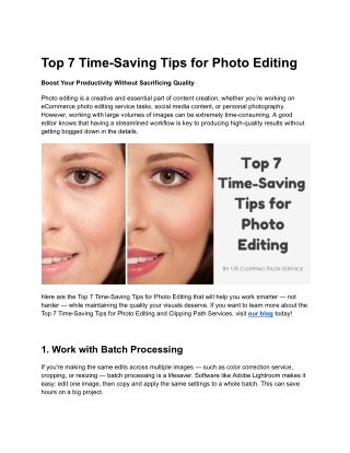 How to Save Hours on Editing with Smart Clipping Path Techniques