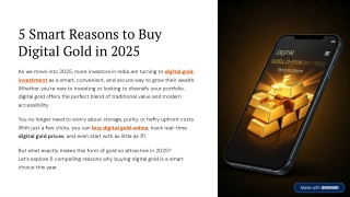 Why Digital Gold is the Future of Investment in 2025