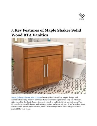 3 Key Features of Maple Shaker Solid Wood RTA Vanities