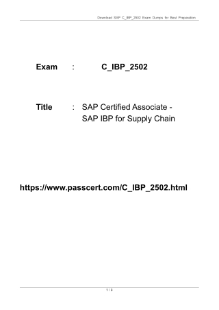 download sap c ibp 2502 exam dumps for best