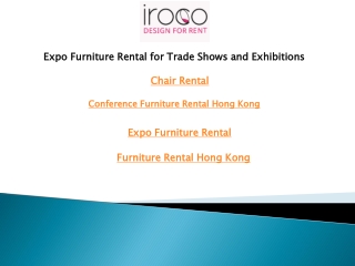 Expo Furniture Rental for Trade Shows and Exhibitions