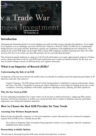 How to Choose the Best IOR Provider for Your Needs