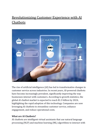 revolutionizing customer experience with