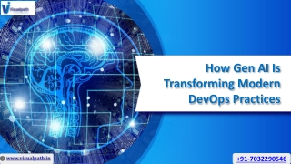 Generative AI For DevOps Training India | Visualpath