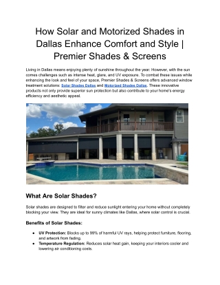 How Solar and Motorized Shades in Dallas Enhance Comfort and Style _ Premier Shades & Screens (1)