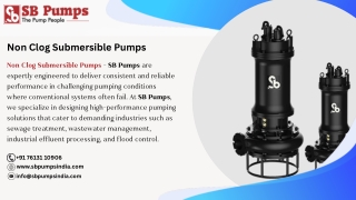 non clog submersible pumps