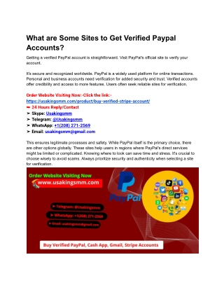 What are Some Sites to Get Verified Paypal Accounts