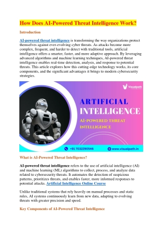 how does ai powered threat intelligence work