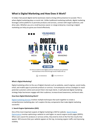 What is Digital Marketing and How Does it Work?