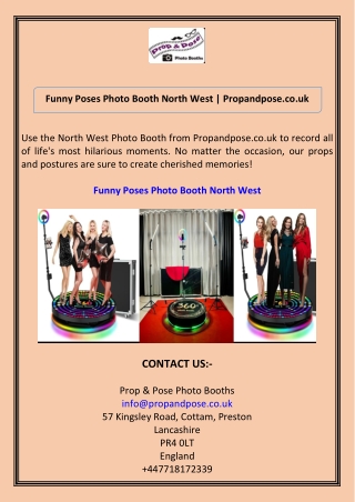 Funny Poses Photo Booth North West Propandpose.co.uk