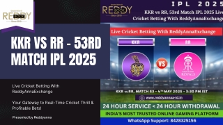Watch KKR vs RR & Win Real Cash on ReddyAnnaExchange