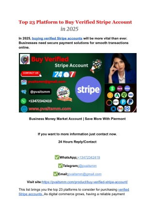 top 23 platform to buy verified stripe account