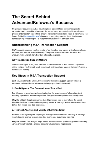 the secret behind advancedkelowna s success