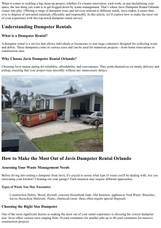 when it comes to tackling a big clean up project