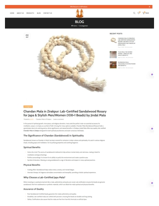 Chandan Mala in Zirakpur Lab-Certified Sandalwood Rosary for Japa & Stylish MenWomen (108 1 Beads) by Jindal Mala