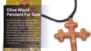 Olive Wood Pendant For Sale