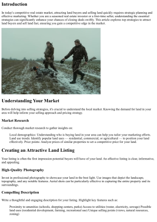 Top Strategies to Attract Land Buyers and Sell Land Fast