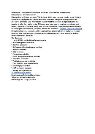 Top Place To Buy verified onlyfans account USA – The Complete GuideV